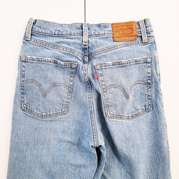 Levi's Women's Ribcage Straight Light Wash Ankle Jeans - Size 27 - Picture 8 of 14